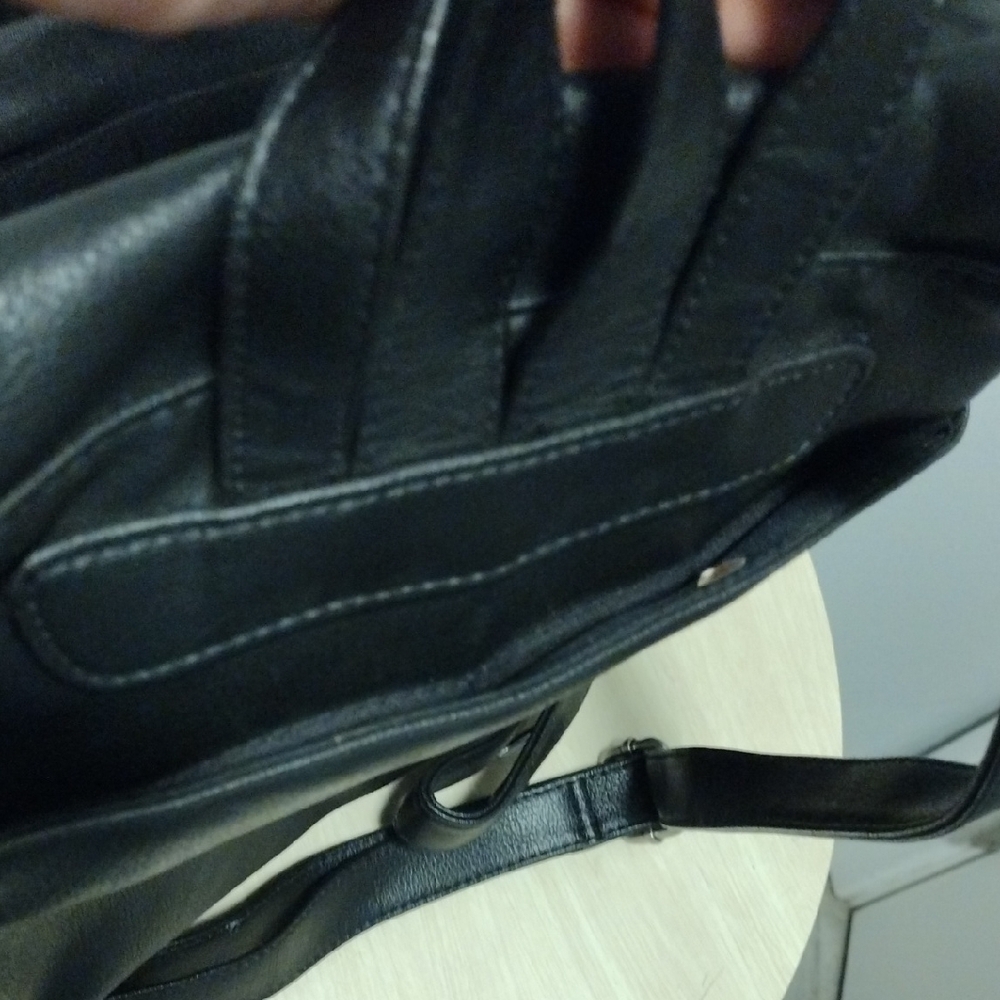 Black Leather Backpack - Picture 8 of 8